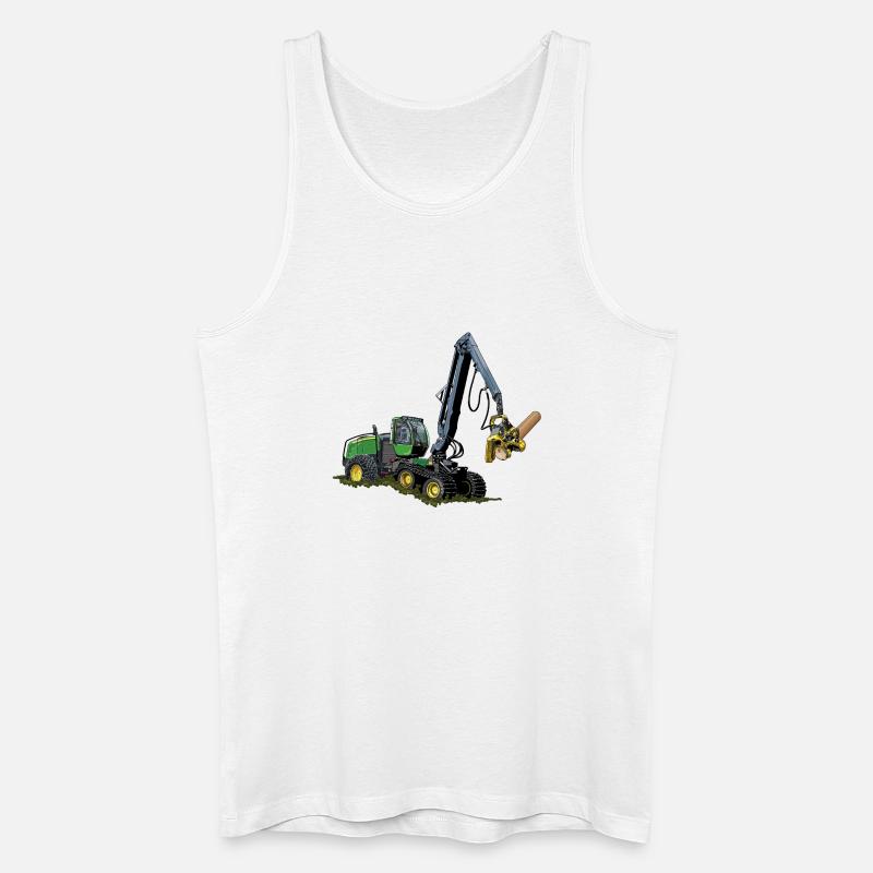 Moissonneuse-batteuse, Moissonneuse-batteuse - Débardeur bio Homme - blanc