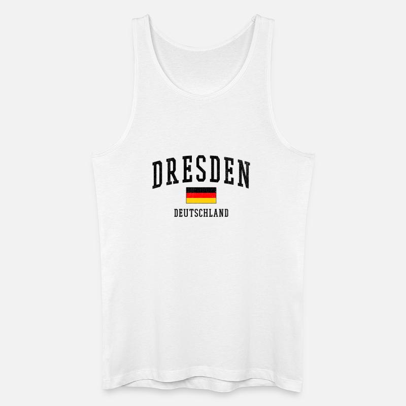 Dresden - Männer Bio Tank Top - Weiß