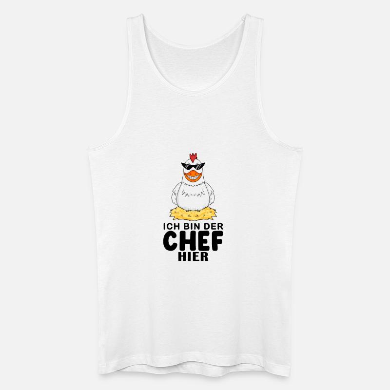 cooles Huhn Chef Spruch - Männer Bio Tank Top - Weiß