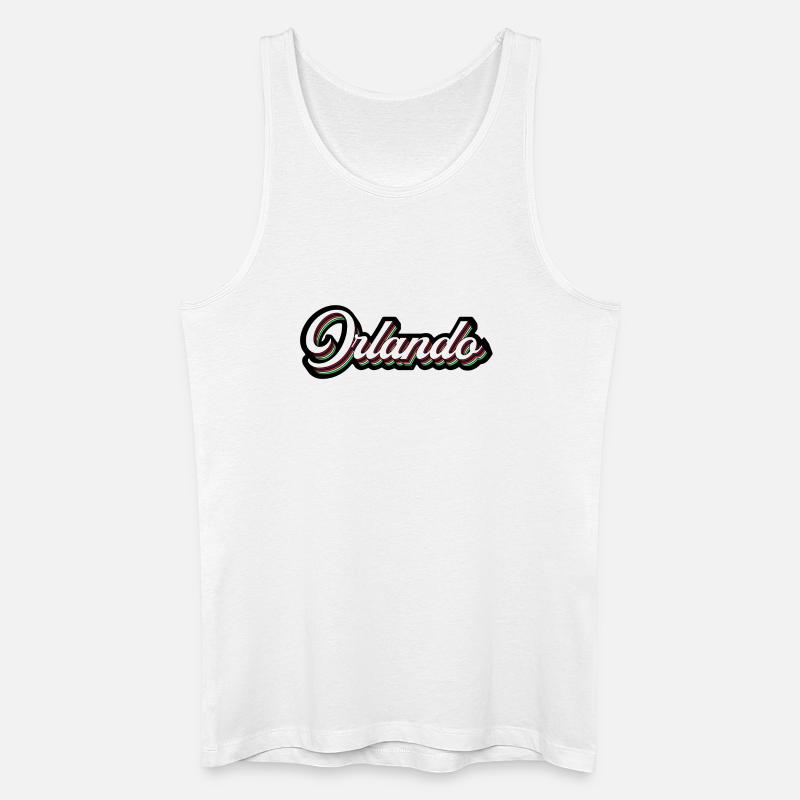 Orlando Rainbow Script - Männer Bio Tank Top - Weiß