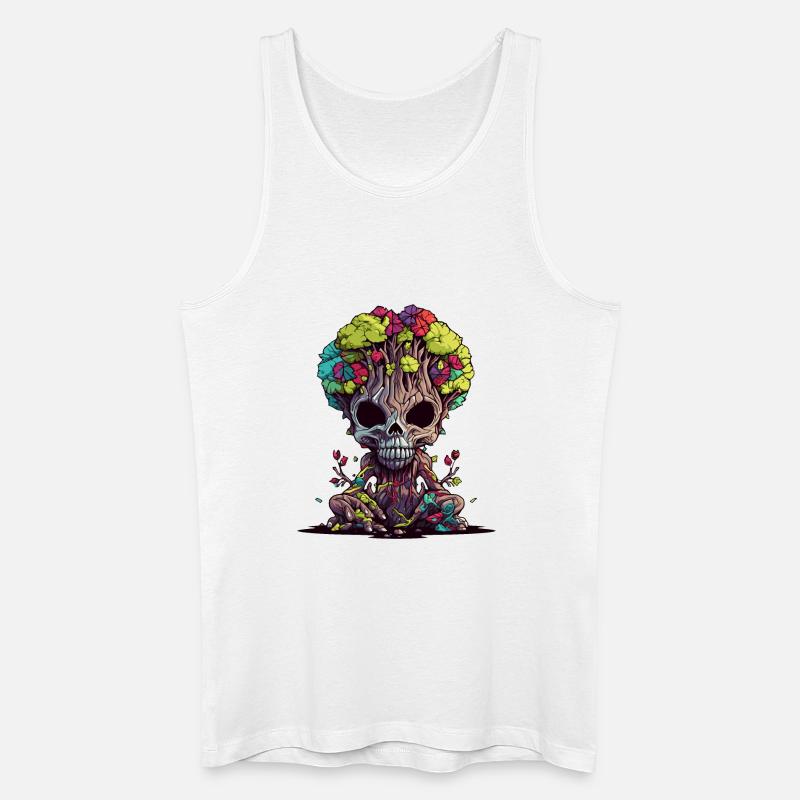 Baumschädelblüte - Männer Bio Tank Top - Weiß