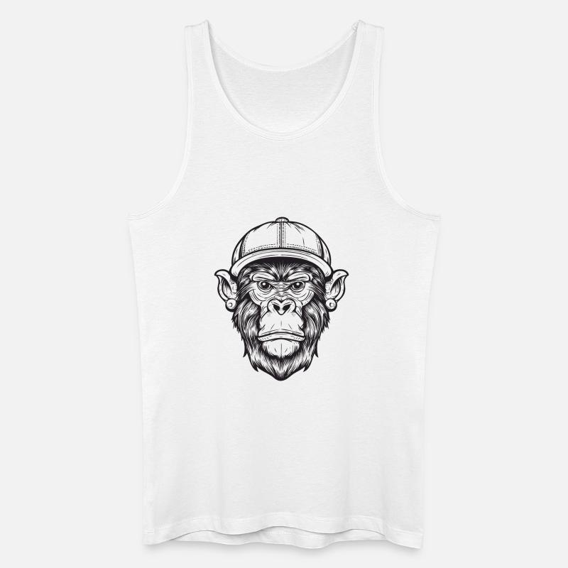 Funky Affe - Männer Bio Tank Top - Weiß