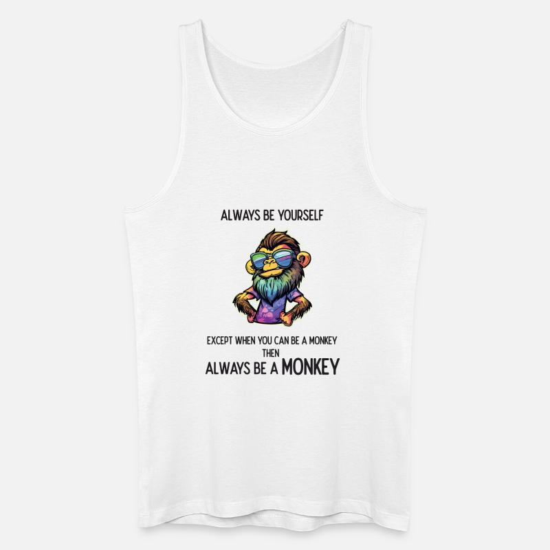 Sei immer ein Affe - Männer Bio Tank Top - Weiß