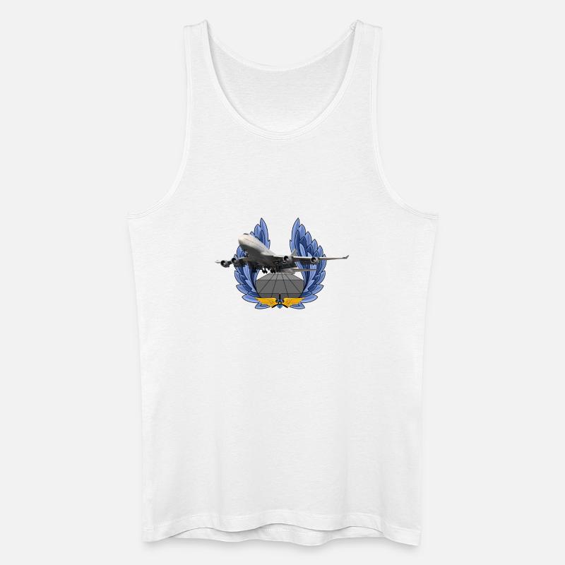B 747 - Männer Bio Tank Top - Weiß