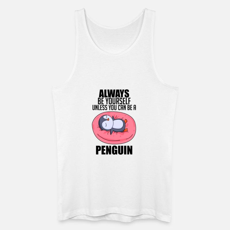 Pinguin Pinguine Spruch - Männer Bio Tank Top - Weiß