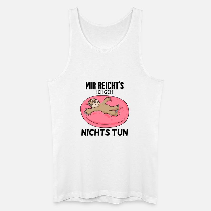 Faultier Spruch - Männer Bio Tank Top - Weiß