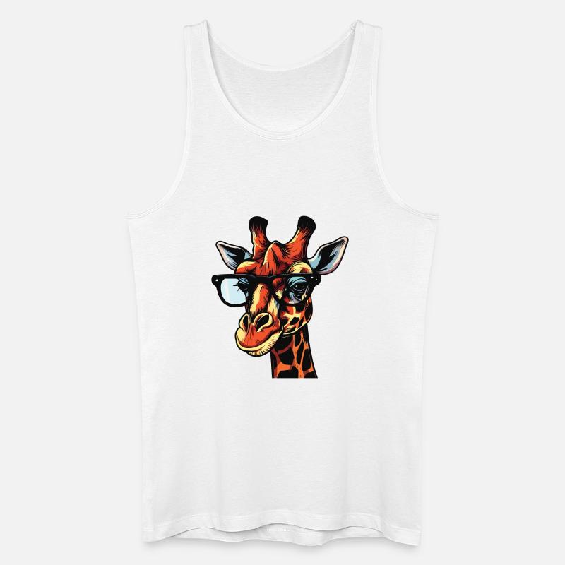 Cartoon Comic Giraffe Design - Männer Bio Tank Top - Weiß