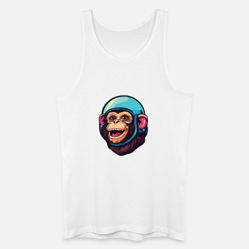 Weltraum-Affe - Männer Bio Tank Top - Weiß
