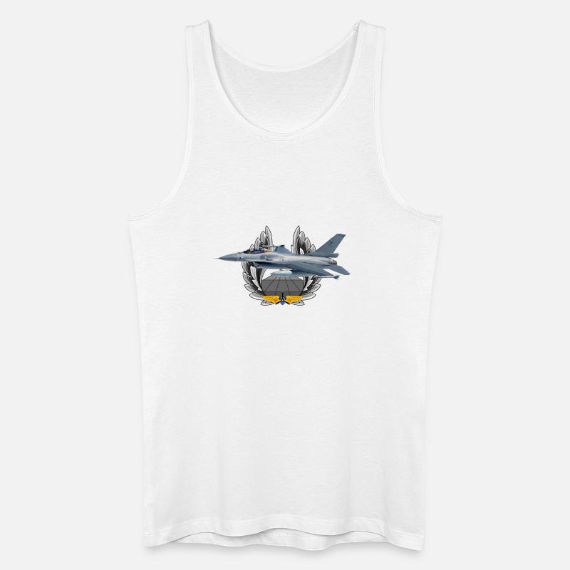 F-16 Fighting Falcon - Männer Bio Tank Top - Weiß