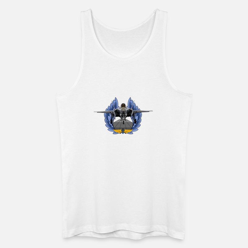 F-35 Lightning II - Männer Bio Tank Top - Weiß