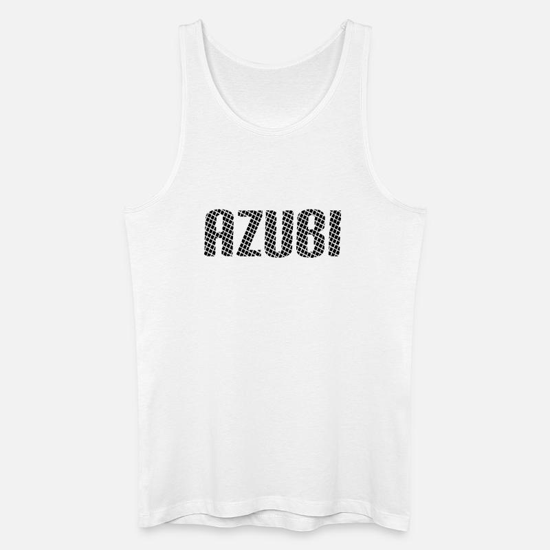 Azubi Tshirt 6 23 schwarz - Männer Bio Tank Top - Weiß