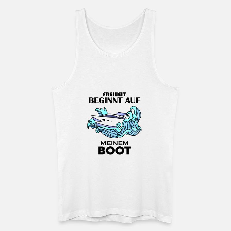 Boote Motorboot - Männer Bio Tank Top - Weiß
