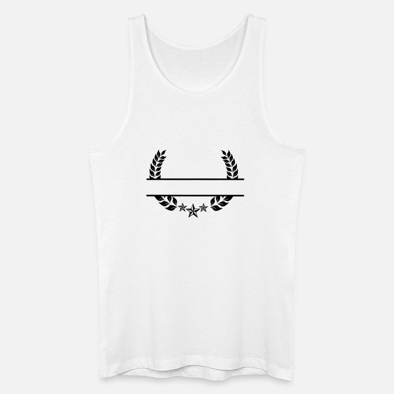 Lorbeerkranz unter drei Sternen - Männer Bio Tank Top - Weiß