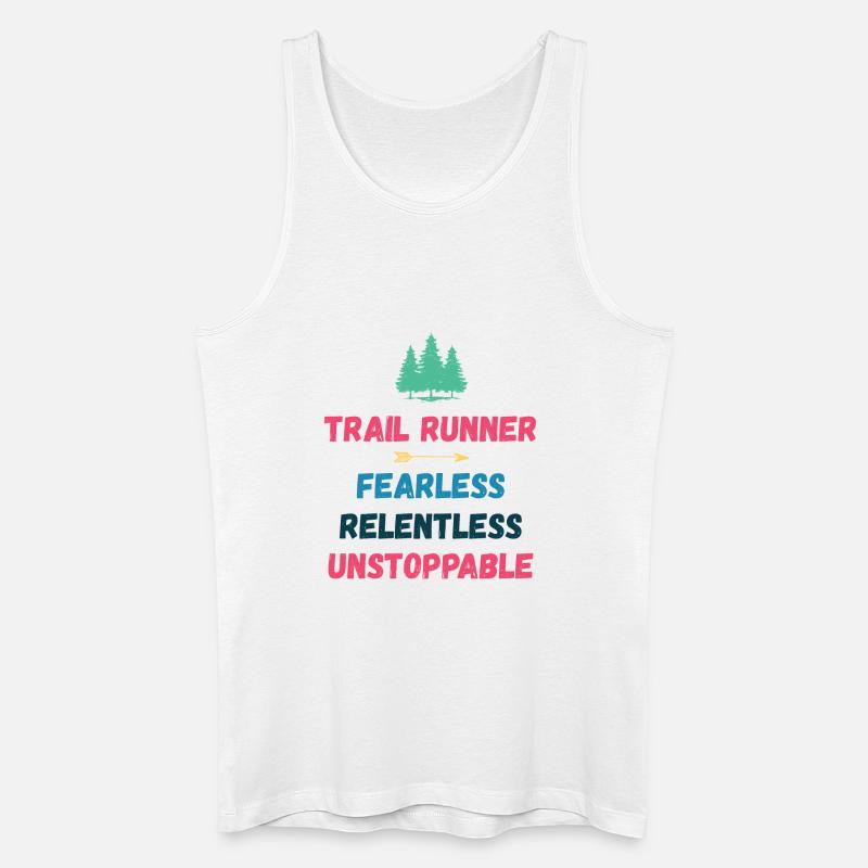 Trail Runner - Intrépide. Implacable. Imparable. - Débardeur bio Homme - blanc