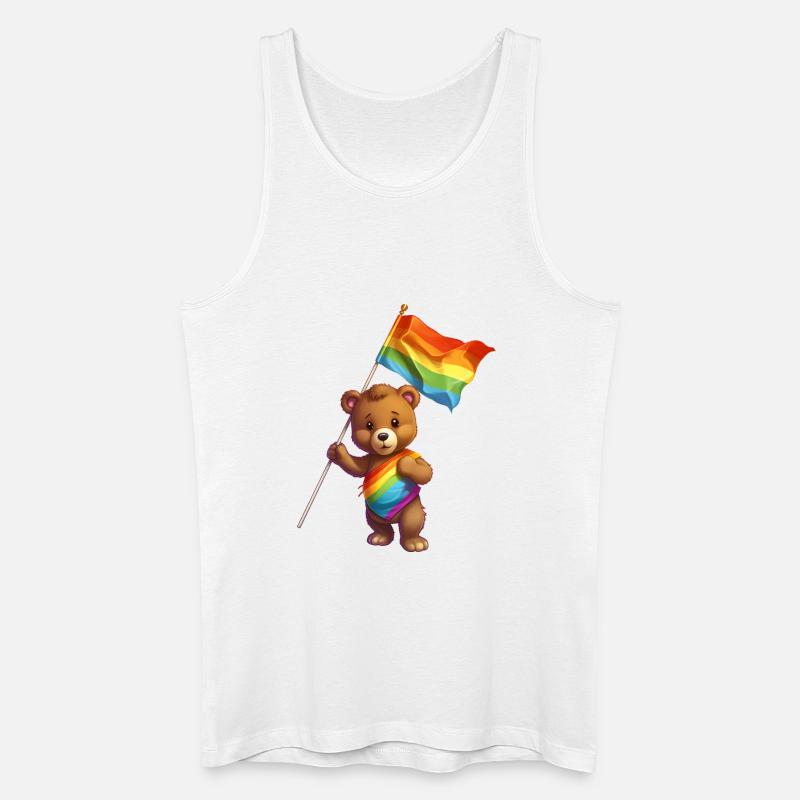 Liebe ist eine Bärennotwendigkeit - Männer Bio Tank Top - Weiß