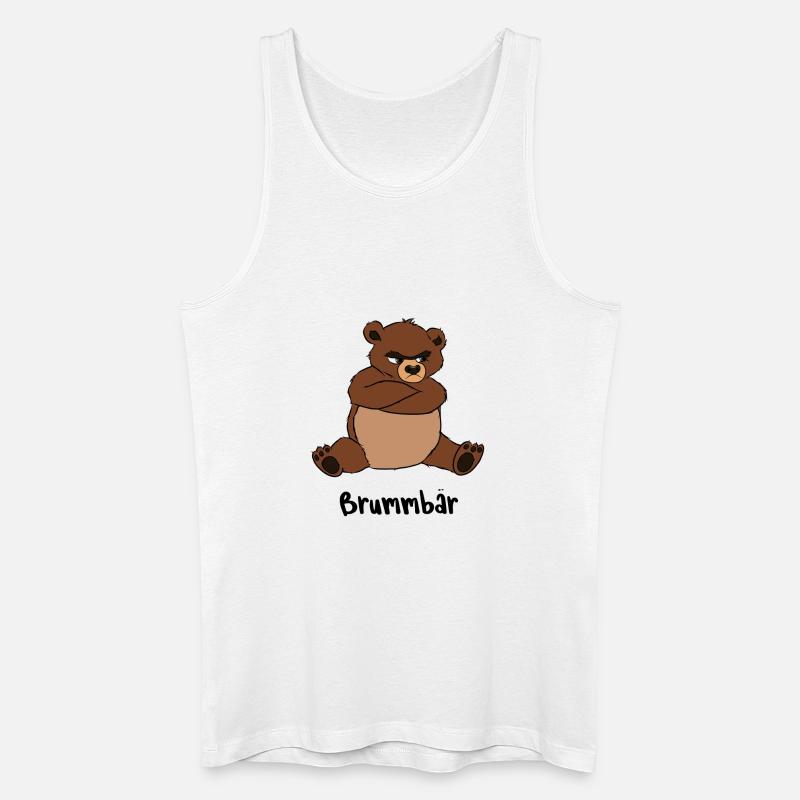 Brummbär - Männer Bio Tank Top - Weiß