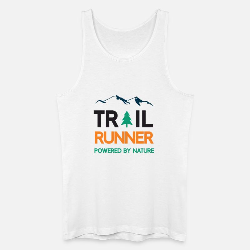 Trail Runner - Powered by Nature - Männer Bio Tank Top - Weiß