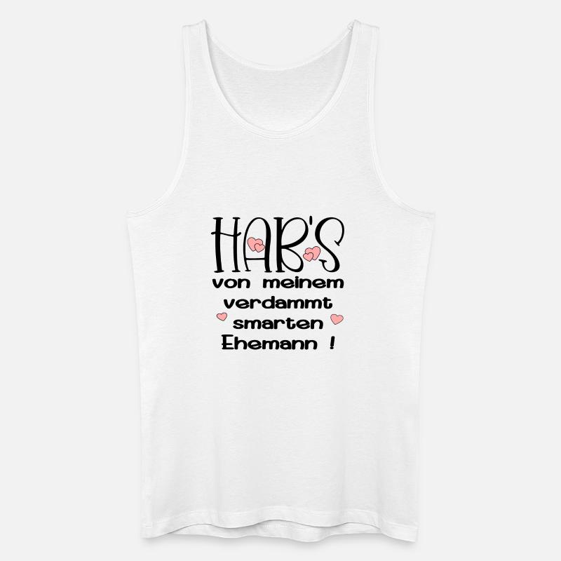 EHEPARTNER SPRÜCHE - SMARTER EHEMANN - HUMOR - Männer Bio Tank Top - Weiß