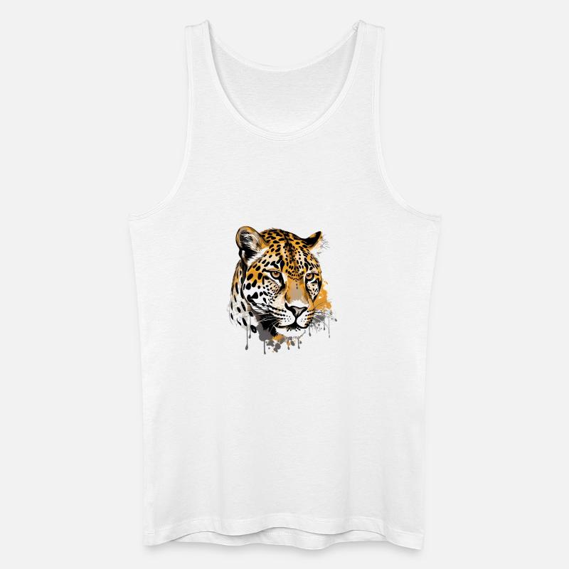 Jaguar - Männer Bio Tank Top - Weiß