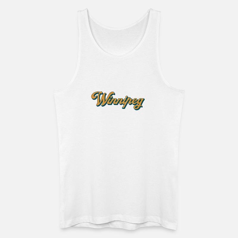 Winnipeg Retro Script - Männer Bio Tank Top - Weiß