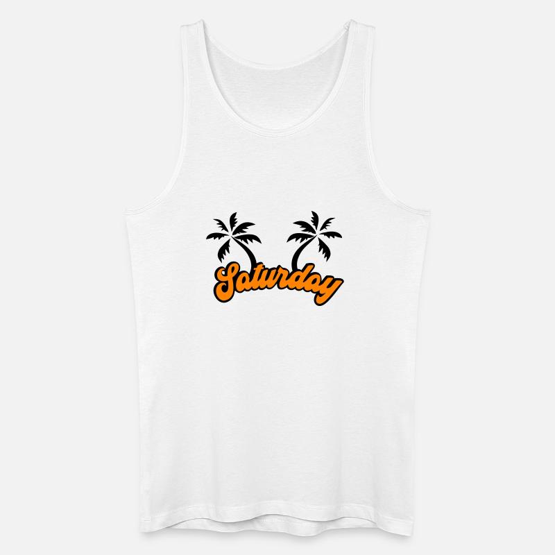 Saturday Das Wochenende Design - Männer Bio Tank Top - Weiß