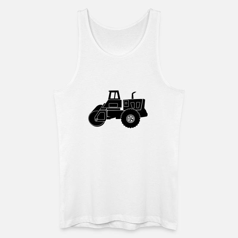 Transparente Walzenmaschine - Männer Bio Tank Top - Weiß