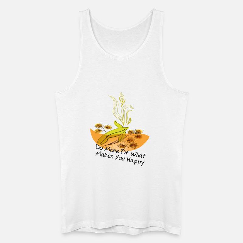 be happy, sei glücklich - Männer Bio Tank Top - Weiß