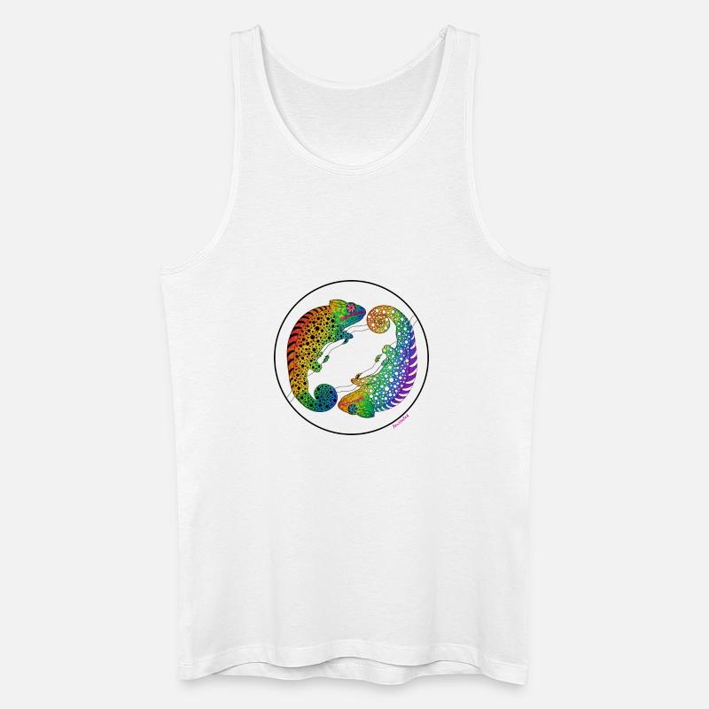 Pride-Chamäleon - Männer Bio Tank Top - Weiß