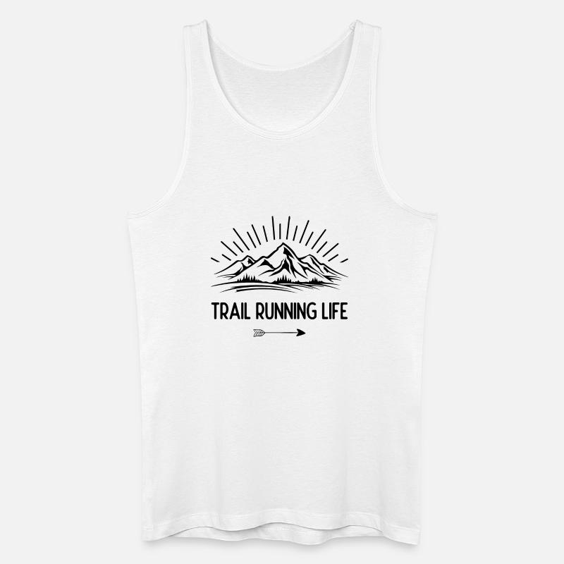 Trailrunning-Leben - Männer Bio Tank Top - Weiß