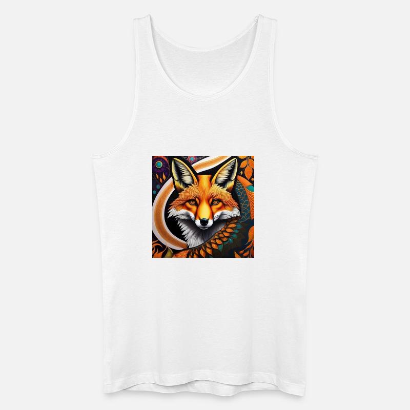 Fuchs - Männer Bio Tank Top - Weiß