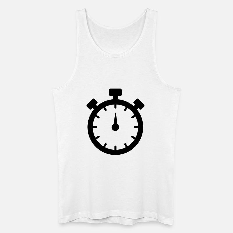 Stoppuhr 2 - Männer Bio Tank Top - Weiß