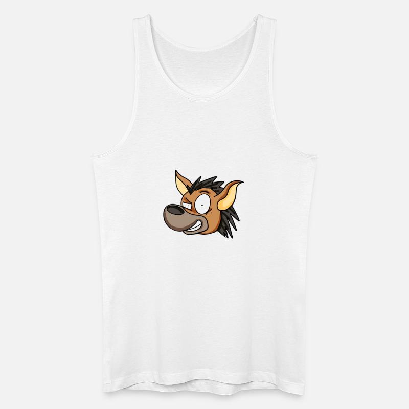 Hyäne - Männer Bio Tank Top - Weiß