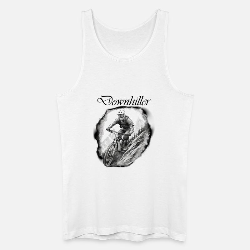 Downhiller - Männer Bio Tank Top - Weiß