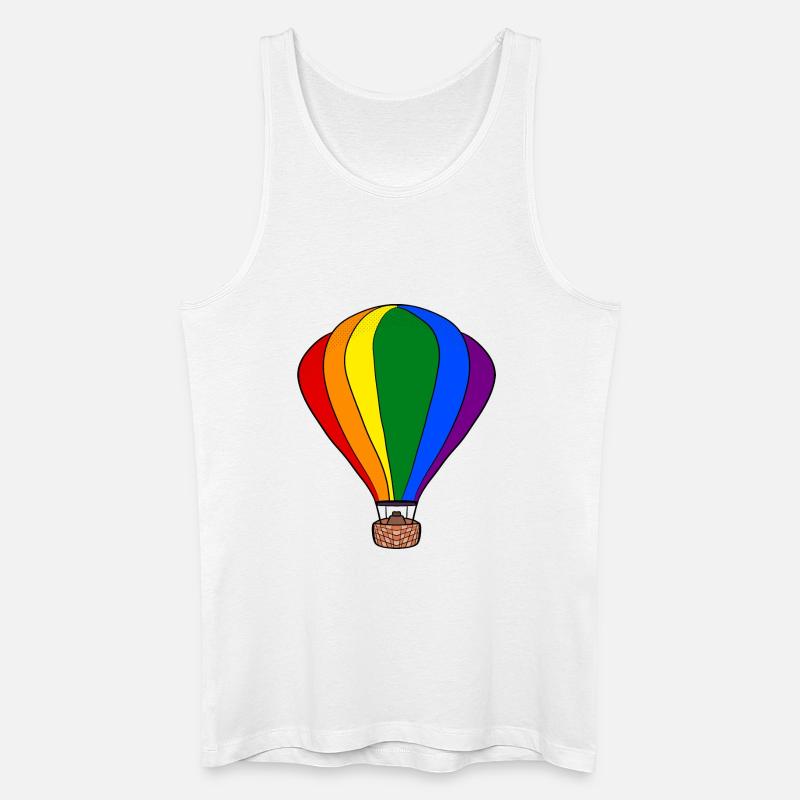 Regenbogen-Ballon - Männer Bio Tank Top - Weiß