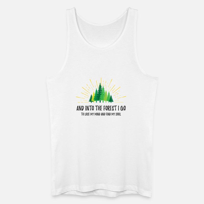 Und in den Wald gehe ich - Männer Bio Tank Top - Weiß