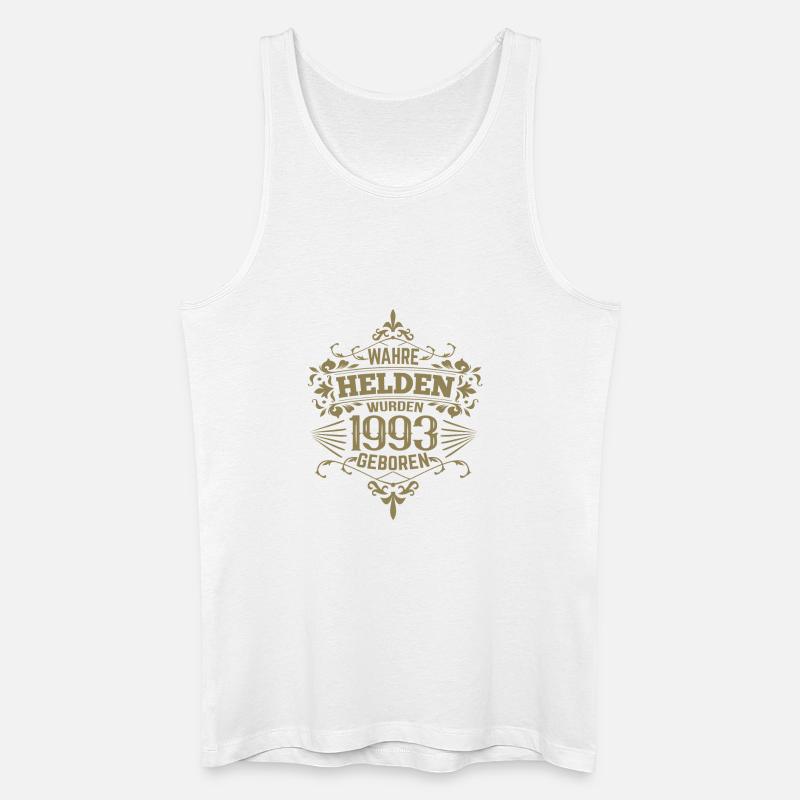 Wahre Helden wurden 1993 geboren  - Männer Bio Tank Top - Weiß