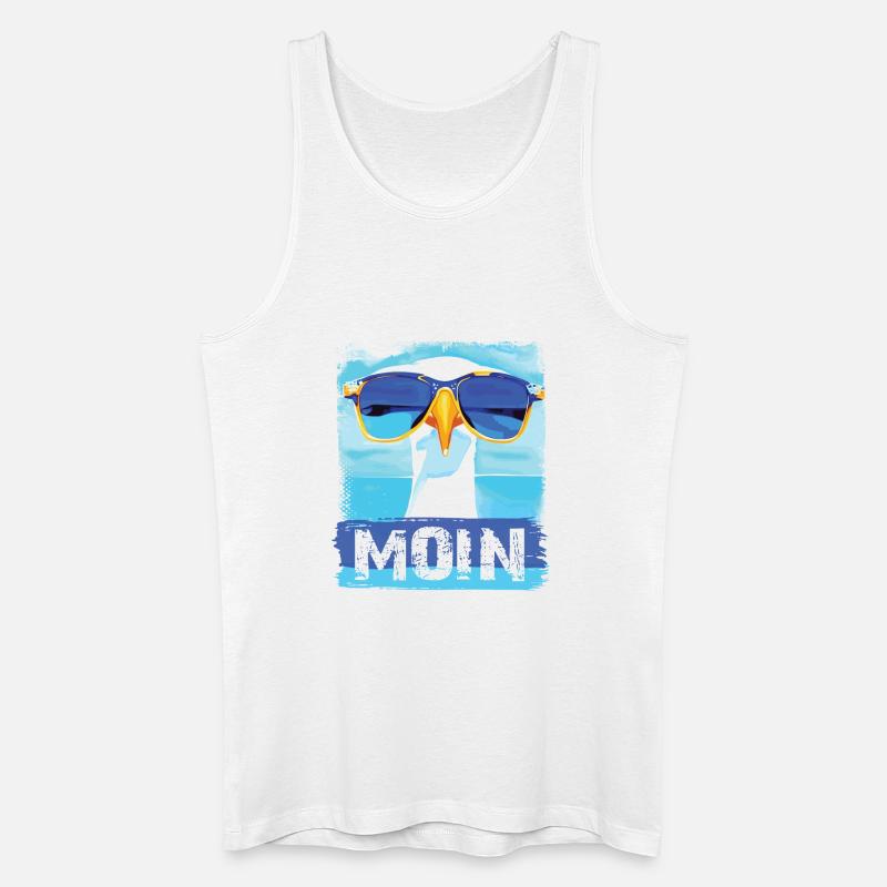 Moin Möwe - blue white Möwen Collection - Männer Bio Tank Top - Weiß