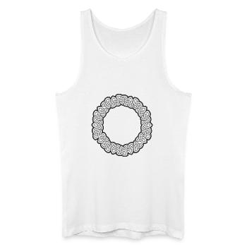 Triquetra Dekorativer Wikingerkreis - Männer Bio Tank Top - Weiß - Vorne