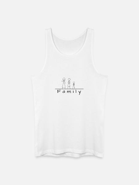 Stick figure family - Men’s Organic Tank Top - white