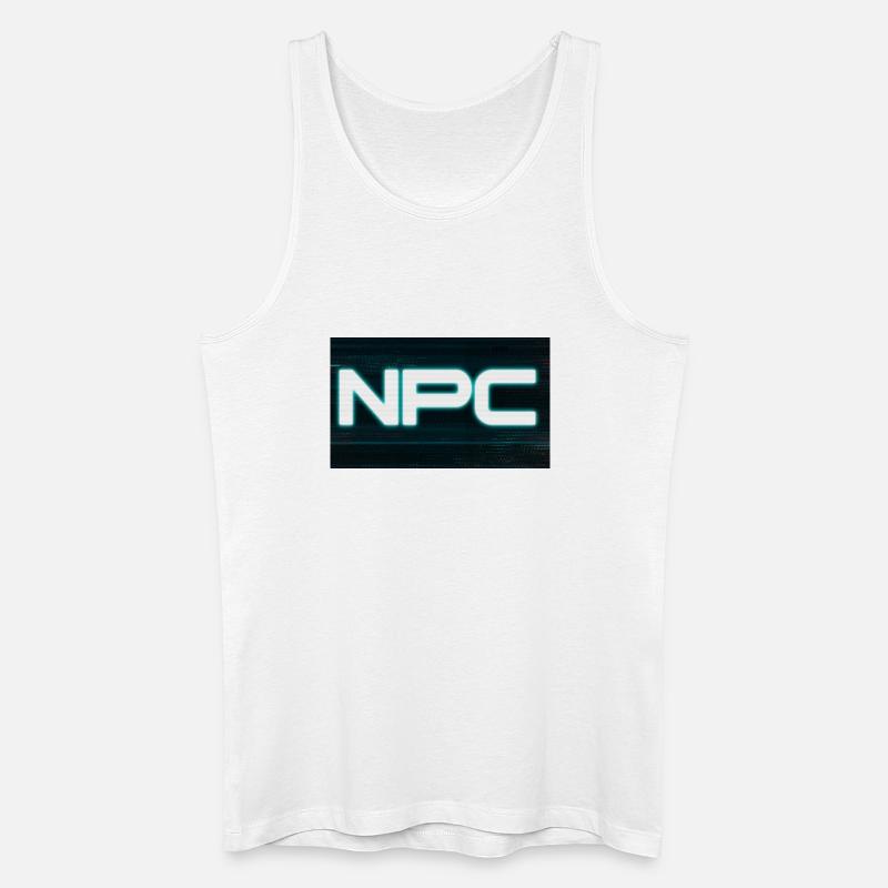 Neon NPC Glitch Stil - Männer Bio Tank Top - Weiß