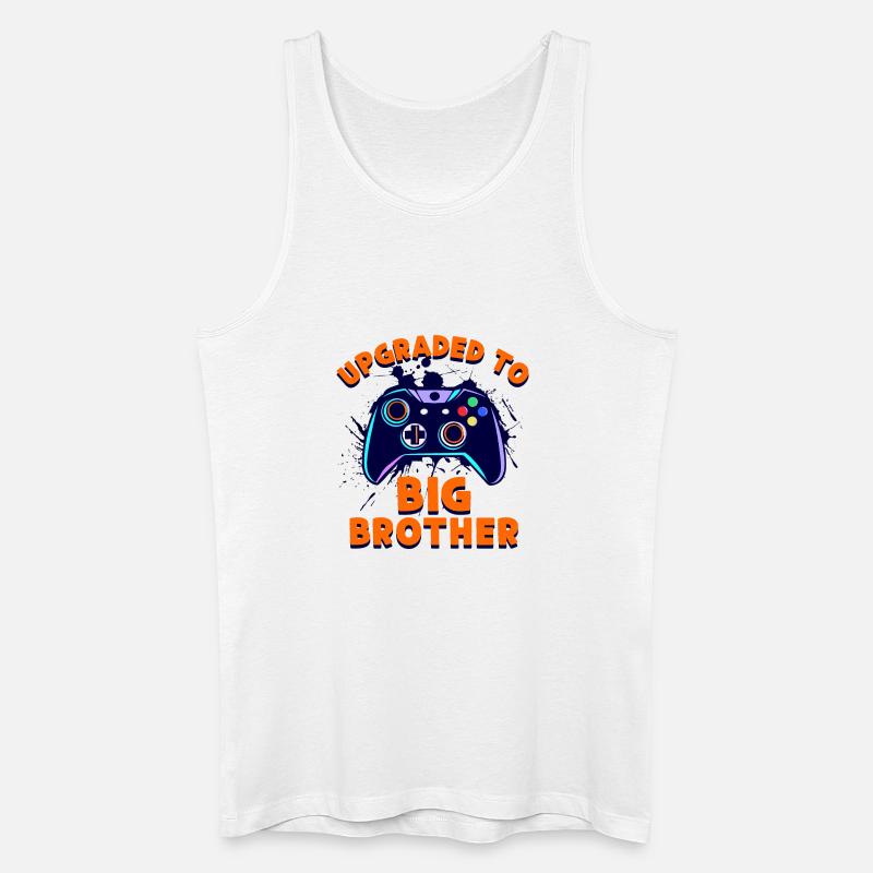 Großer Stolzer Bruder Statement Bruderherz - Männer Bio Tank Top - Weiß