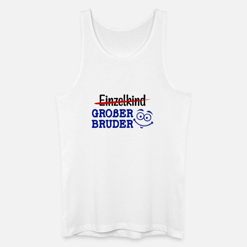Großer Bruder Statement Einzelkind Geschwister - Männer Bio Tank Top - Weiß