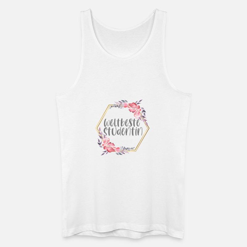 Studentin Studium Mädchen Lernen Geschenk - Männer Bio Tank Top - Weiß