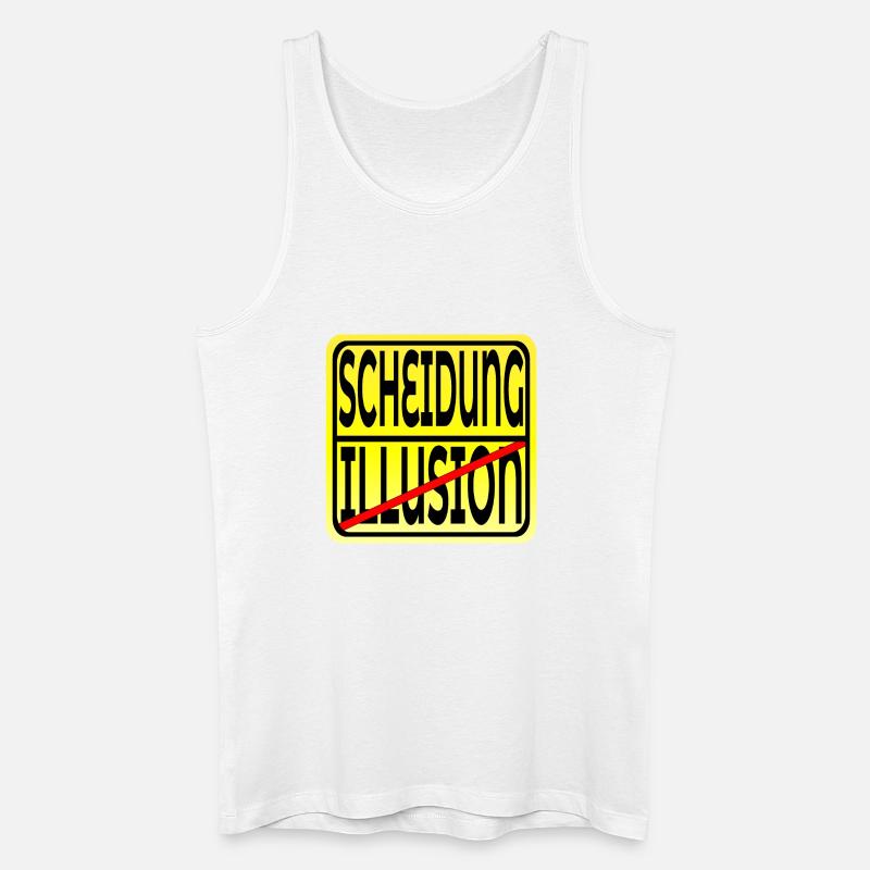 EHE ILLUSION - TRENNUNG SCHEIDUNG - Männer Bio Tank Top - Weiß