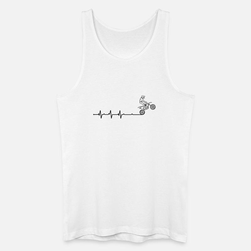 BMX Daredevil Silhouette - Männer Bio Tank Top - Weiß
