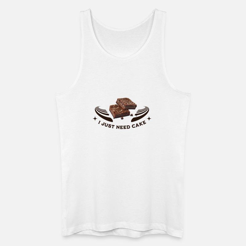 I just need cake - Männer Bio Tank Top - Weiß