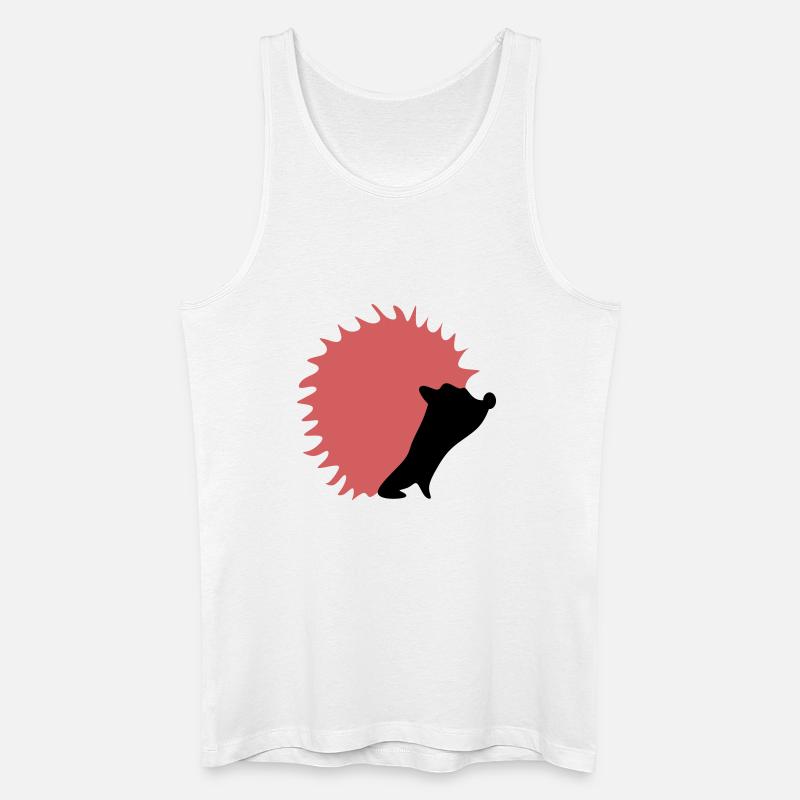 Herbst Igel - Männer Bio Tank Top - Weiß
