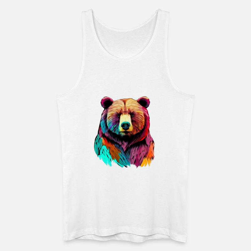 Bär - Männer Bio Tank Top - Weiß