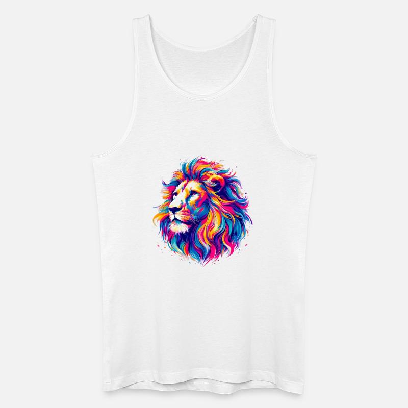 Löwe - Männer Bio Tank Top - Weiß