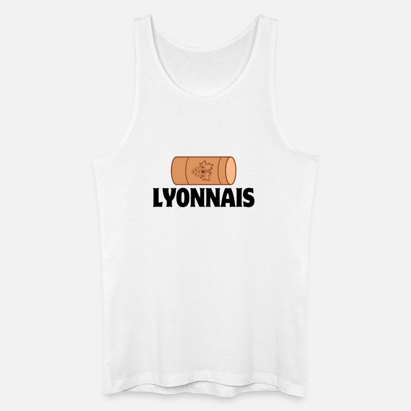 Lyon, bouchon Lyonnais, restaurant - Männer Bio Tank Top - Weiß